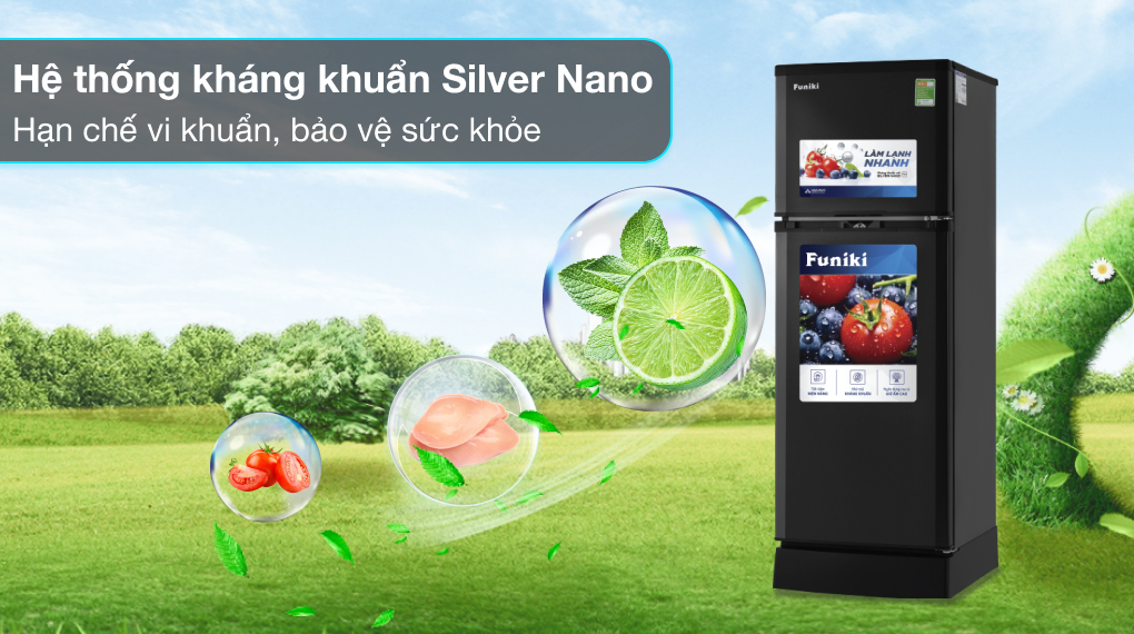 Tủ lạnh Funiki 147 lít HR T6147TDG - Công nghệ kháng khuẩn khử mùi Tủ lạnh Funiki 147 lít HR T6147TDG - Công nghệ kháng khuẩn khử mùi