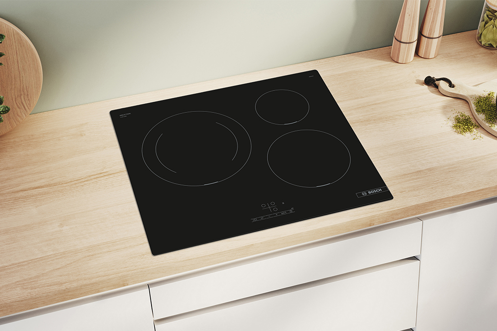Bếp từ 3 vùng nấu lắp âm Bosch PUJ611BB5E - Thiết kế Bếp từ 3 vùng nấu lắp âm Bosch PUJ611BB5E - Thiết kế