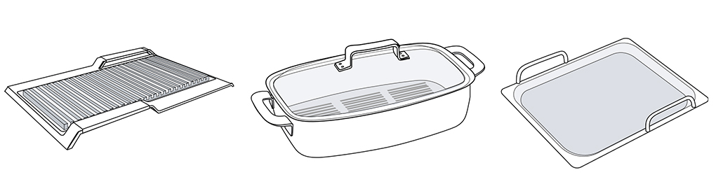 Dụng cụ nấu thuôn dài được đề xuất - Bếp từ bốn vùng nấu lắp âm Bosch PXE675DC1E Dụng cụ nấu thuôn dài được đề xuất - Bếp từ bốn vùng nấu lắp âm Bosch PXE675DC1E
