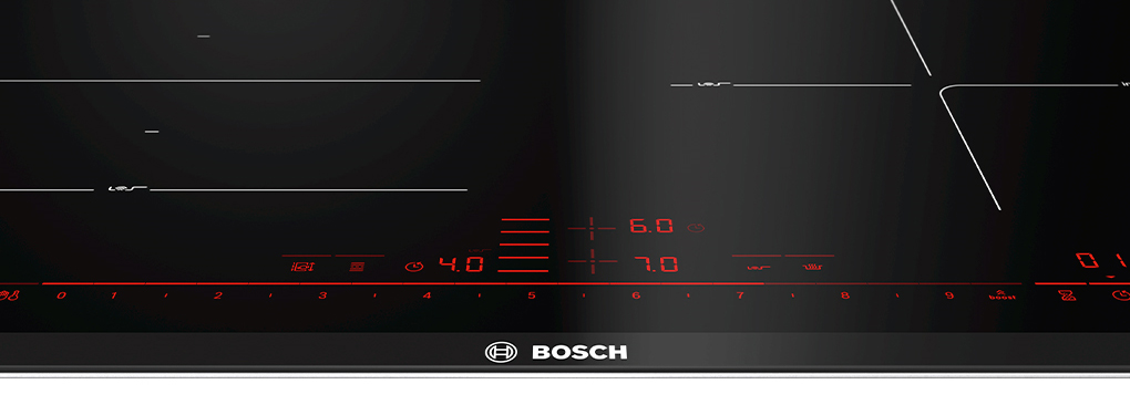 Bảng điều khiển - Bếp từ 4 vùng nấu lắp âm Bosch PXE675DC1E Bảng điều khiển - Bếp từ 4 vùng nấu lắp âm Bosch PXE675DC1E