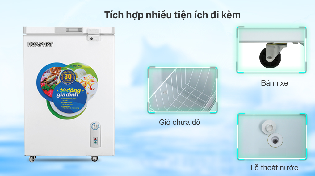 Tủ đông Hòa Phát HCF 106S1Đ - Tiện ích đi kèm Tủ đông Hòa Phát HCF 106S1Đ - Tiện ích đi kèm