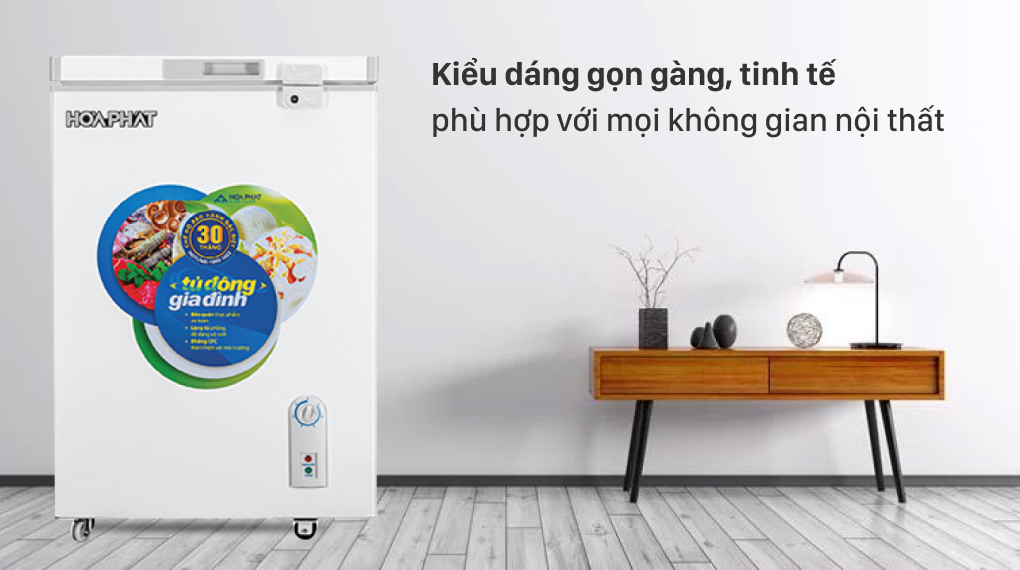 Tủ đông Hòa Phát HCF 106S1Đ - Thiết kế Tủ đông Hòa Phát HCF 106S1Đ - Thiết kế