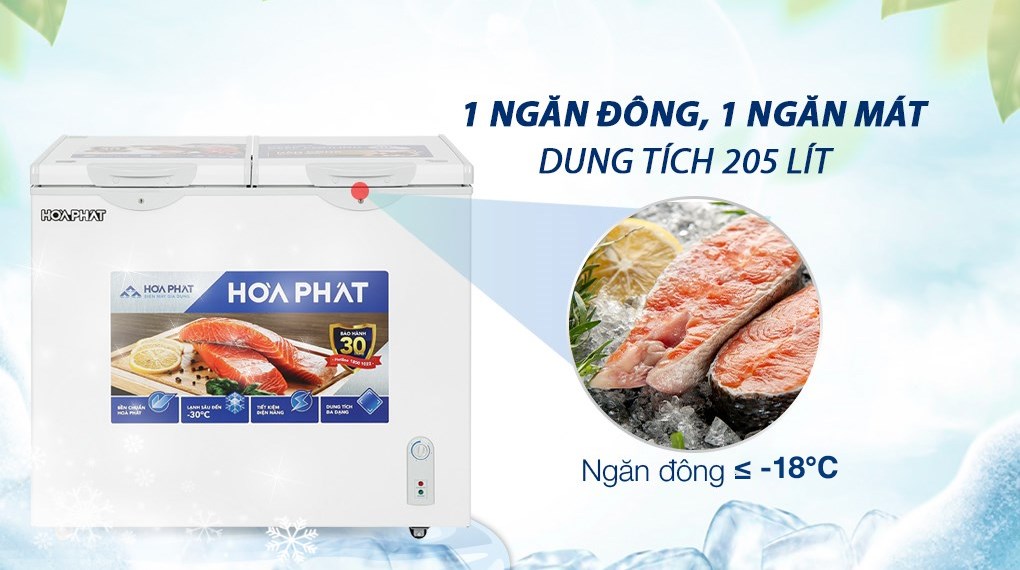 Tủ đông Hòa Phát 205 Lít HPF BD6205 - Tổng quan thiết kế Tủ đông Hòa Phát 205 Lít HPF BD6205 - Tổng quan thiết kế
