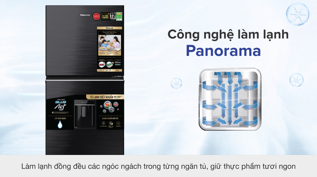 Tủ lạnh Panasonic Inverter 326 lít NR-TL351GVKV - Công nghệ làm lạnh + Công nghệ bảo quản thực phẩm Tủ lạnh Panasonic Inverter 326 lít NR-TL351GVKV - Công nghệ làm lạnh + Công nghệ bảo quản thực phẩm