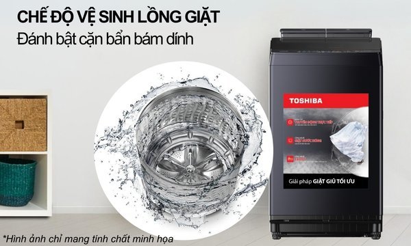 Máy giặt Toshiba Inverter 15 kg AW-DUHN1600LV(MG) Tính năng vệ sinh lồng giặt