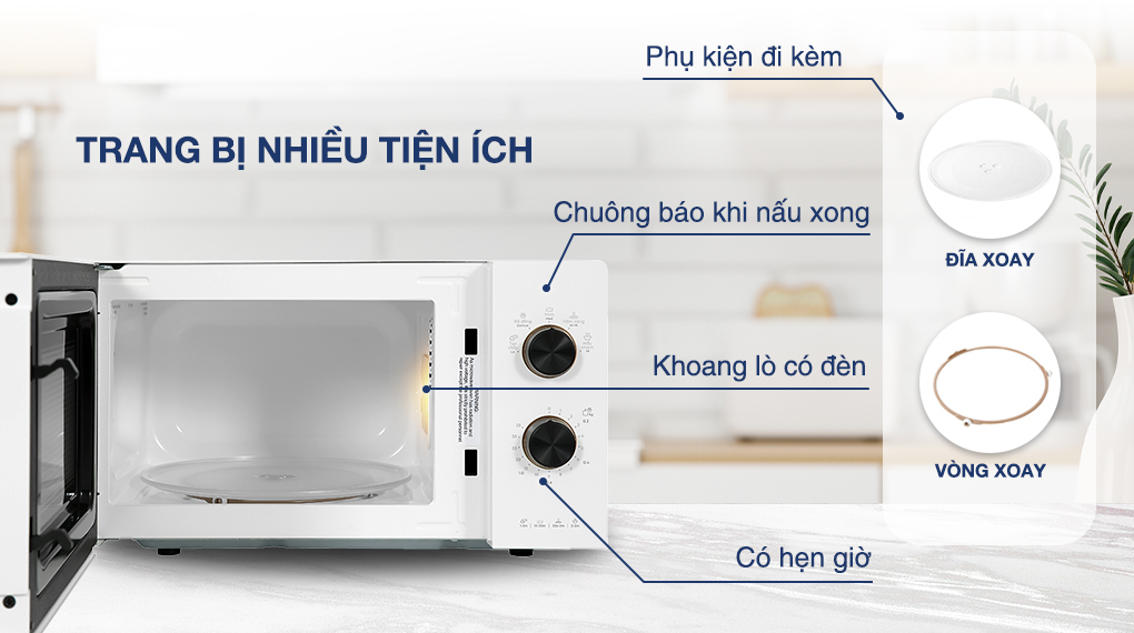 Lò vi sóng Electrolux EMM20K22W 20 lít - Tiện ích Lò vi sóng Electrolux EMM20K22W 20 lít - Tiện ích
