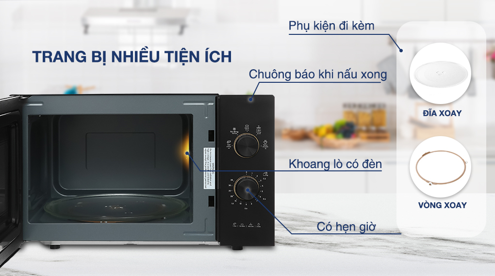 Lò vi sóng Electrolux EMM23K22B 23 lít - Tiện ích Lò vi sóng Electrolux EMM23K22B 23 lít - Tiện ích