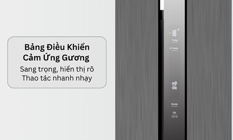 Tủ lạnh Hitachi HRSN9552DWDXVN Side by Side - Bảng điều khiển cảm ứng thông minh