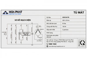 Tủ mát Hoà Phát 195 lít HSR D6195