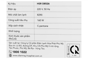 Tủ mát Hòa Phát Inverter 526 lít HSR D8526