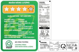 Máy lạnh Toshiba Inverter 1.5 HP RAS-H13S5KCV2G-V