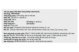 Máy nhồi bột đánh trứng Philips HR3745/00