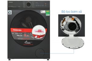 Máy giặt sấy Toshiba Inverter giặt 13 kg - sấy 8 kg TWD-T21BU140UWV(MG)