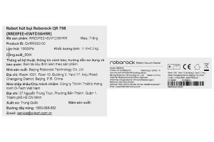Robot hút bụi lau nhà Roborock QR 798 - Trắng