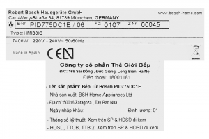 Bếp từ 3 vùng nấu lắp âm Bosch PID775DC1E