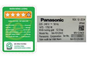 Máy giặt Panasonic Inverter 12.5 Kg NA-FD125V3BV