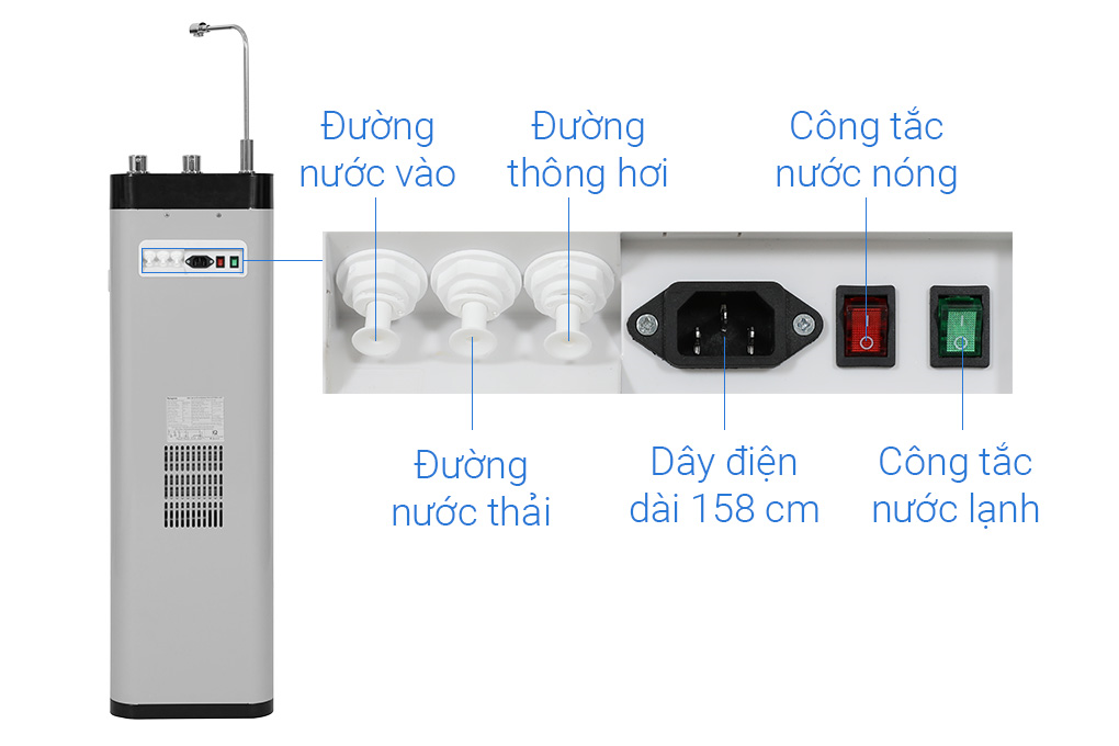 Máy lọc nước RO nóng nguội lạnh Kangaroo Waterfall KG10A10S 7 lõi Máy lọc nước RO nóng nguội lạnh Kangaroo Waterfall KG10A10S 7 lõi