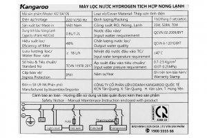 Máy lọc nước RO nóng nguội lạnh Kangaroo Waterfall KG10A10S 7 lõi