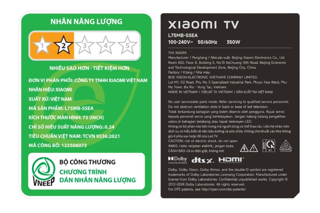 Google Tivi QD-MiniLED Xiaomi S Pro 4K 75 inch L75MB-SSEA Google Tivi QD-MiniLED Xiaomi S Pro 4K 75 inch L75MB-SSEA