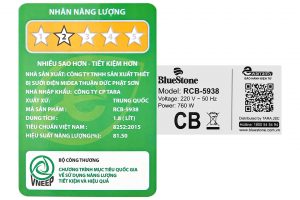 Nồi cơm điện tử BlueStone 1.8 lít RCB-5938