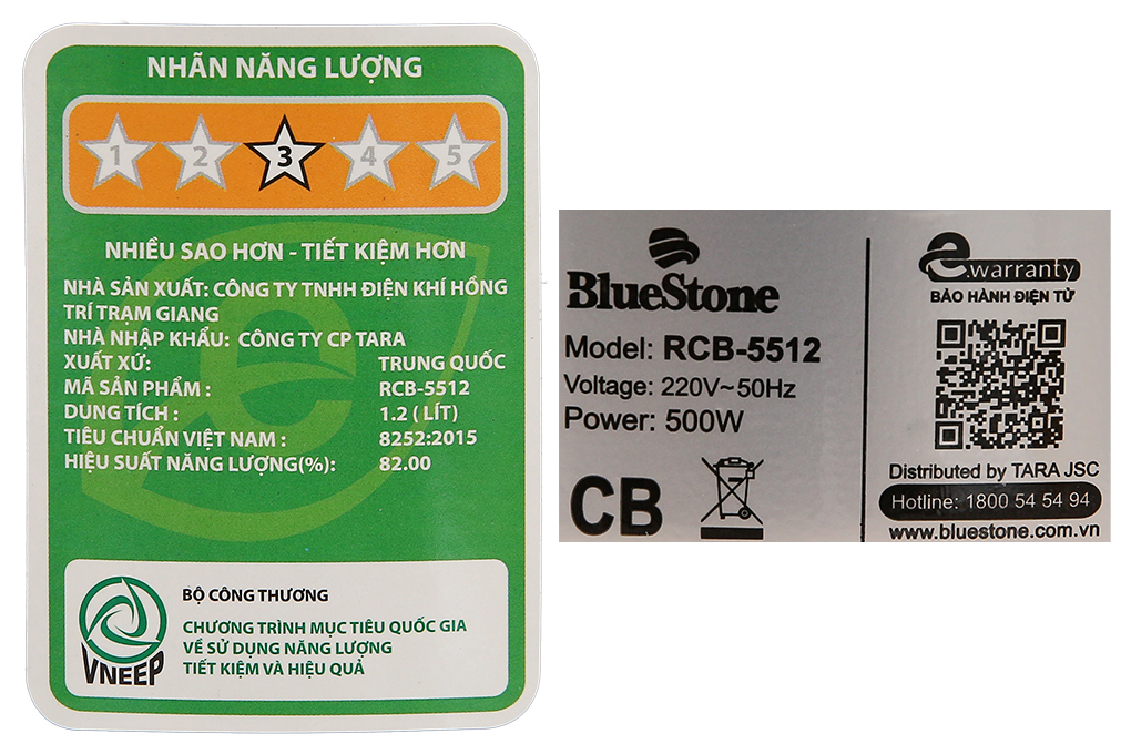 Nồi cơm nắp gài BlueStone 1.2 lít RCB-5512 Nồi cơm nắp gài BlueStone 1.2 lít RCB-5512