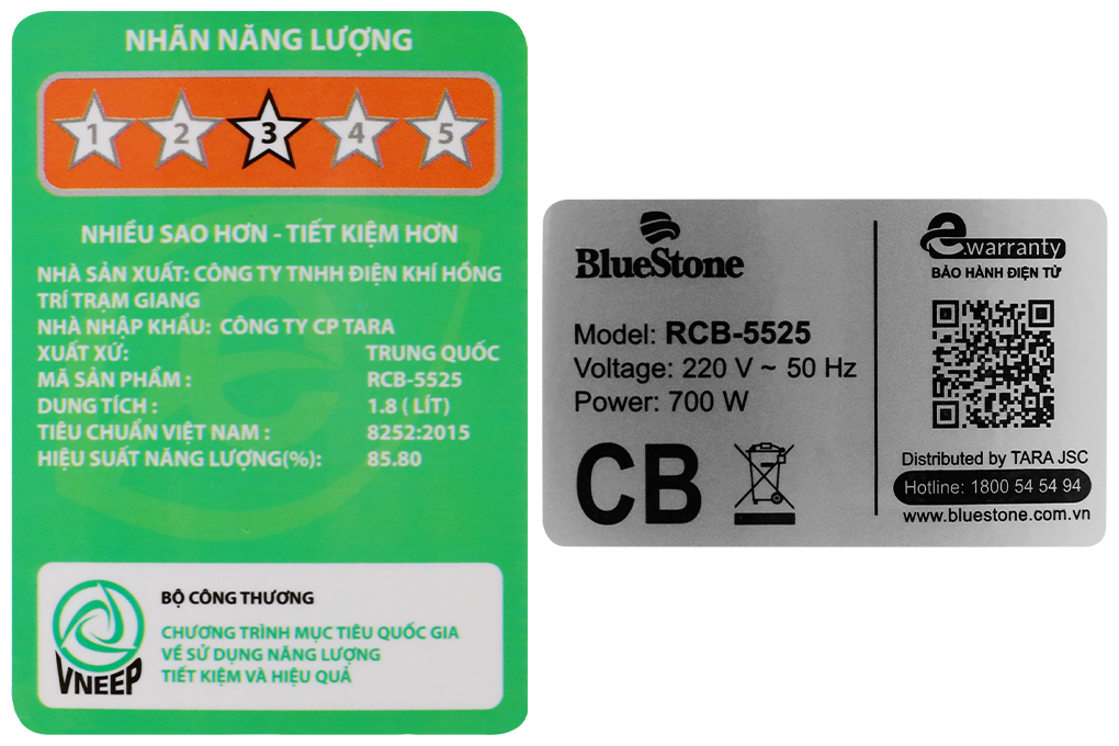 Nồi cơm nắp gài BlueStone 1.8 lít RCB-5525 Nồi cơm nắp gài BlueStone 1.8 lít RCB-5525
