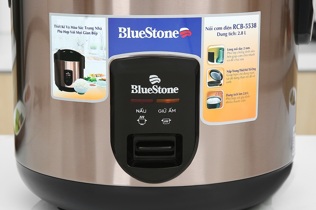 Nồi cơm nắp gài BlueStone 2.8 lít RCB-5538 Nồi cơm nắp gài BlueStone 2.8 lít RCB-5538