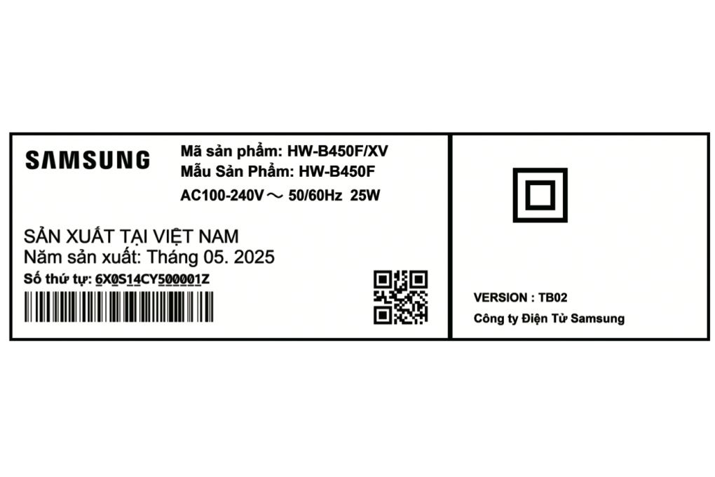 Bộ loa thanh Samsung HW-B450F/XV 300W Bộ loa thanh Samsung HW-B450F/XV 300W