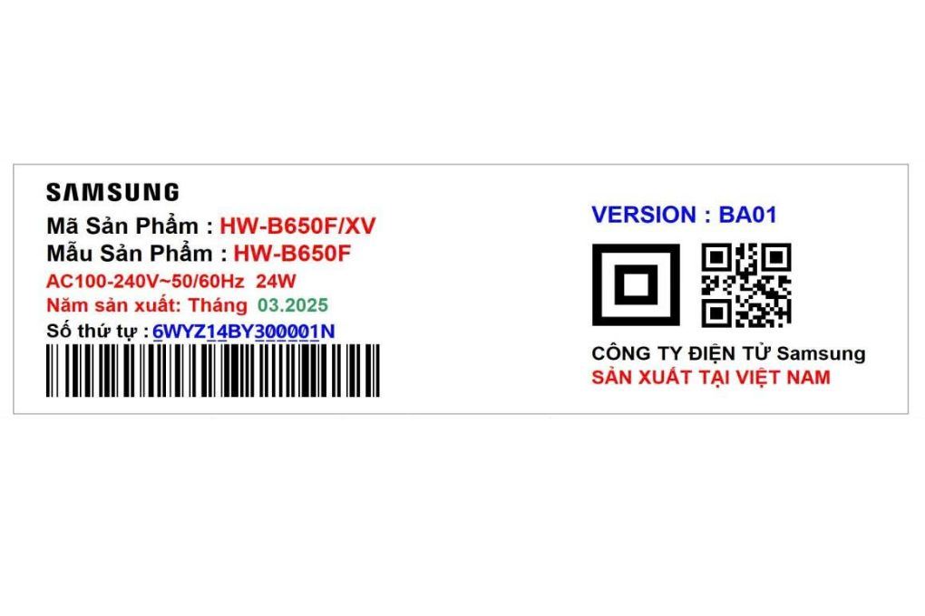 Bộ loa thanh Samsung HW-B650F/XV 370W Bộ loa thanh Samsung HW-B650F/XV 370W