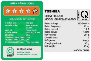 Tủ đông Toshiba Inverter 201 lít GR-RC265CM-PMV(01)
