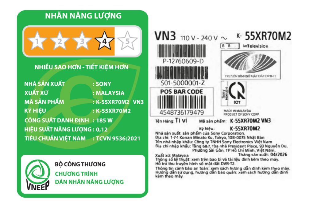 Google Tivi True RGB Sony AI 4K 55 inch K-55XR70M2 Google Tivi True RGB Sony AI 4K 55 inch K-55XR70M2