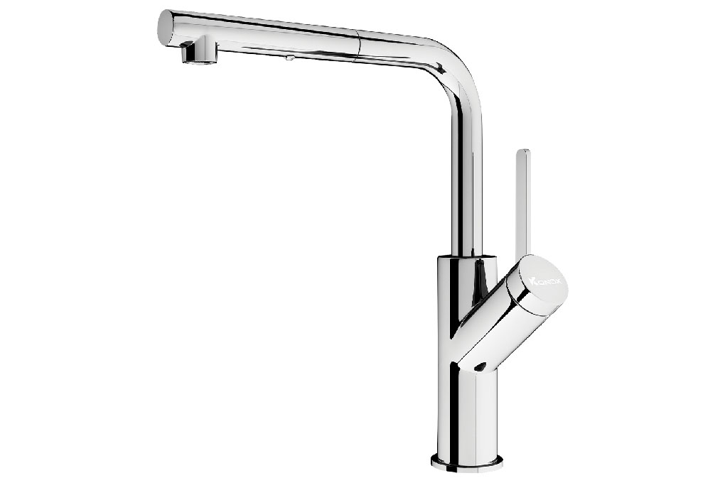 Vòi rửa bát Konox rút dây Artan Chrome Vòi rửa bát Konox rút dây Artan Chrome