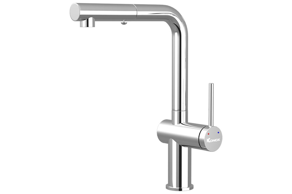 Vòi rửa bát dây rút Konox Stream Chrome Vòi rửa bát dây rút Konox Stream Chrome
