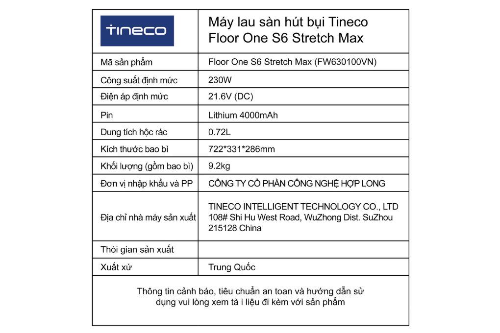 Máy hút bụi lau nhà Tineco Floor One S6 Stretch Max Máy hút bụi lau nhà Tineco Floor One S6 Stretch Max