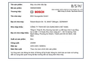 Máy rửa chén độc lập Bosch SMS8ZDI86M