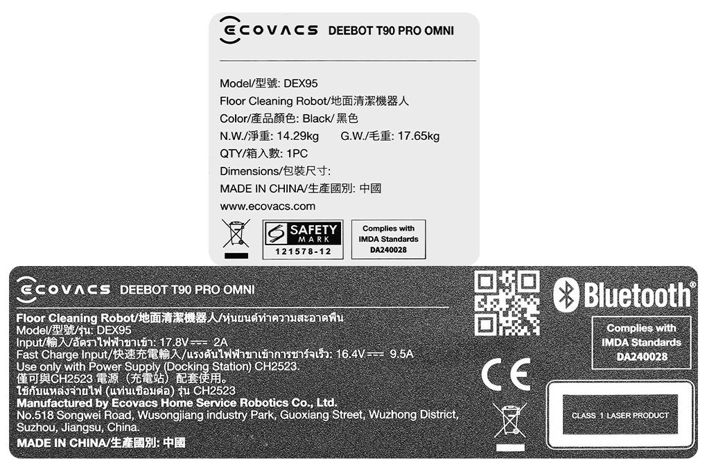 Robot hút bụi lau nhà Ecovacs Deebot T90 PRO OMNI - Đen Robot hút bụi lau nhà Ecovacs Deebot T90 PRO OMNI - Đen