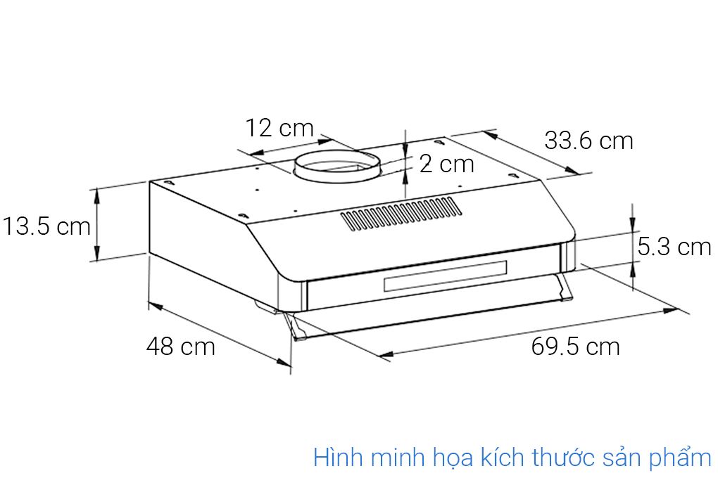 Máy hút mùi âm tủ Hawonkoo HRH-703 Máy hút mùi âm tủ Hawonkoo HRH-703