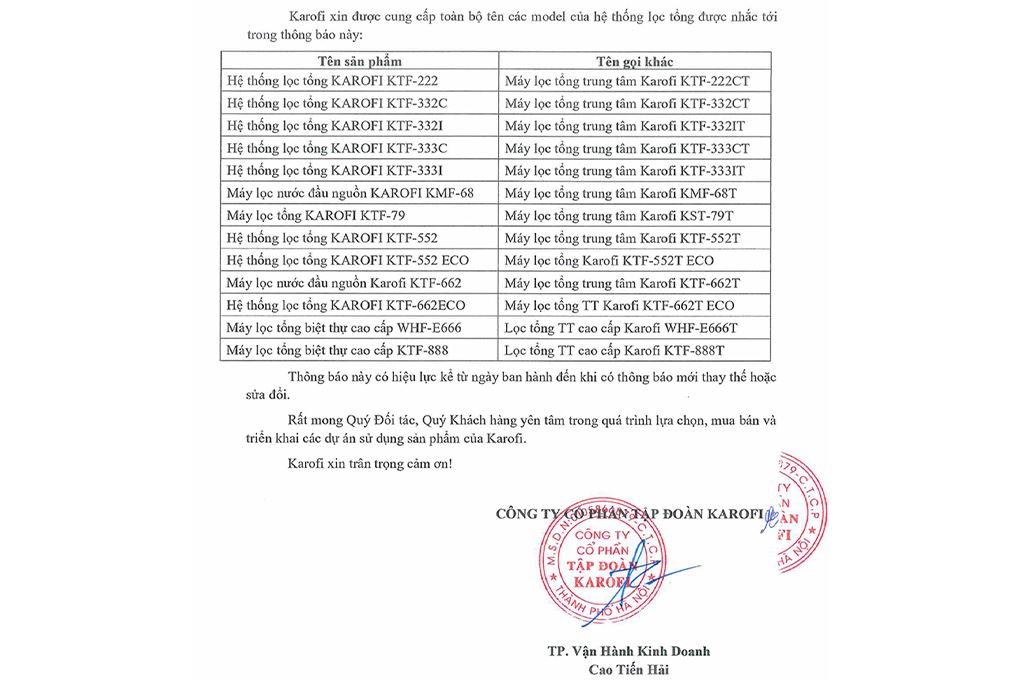 Máy lọc tổng đầu nguồn Karofi KTF-332I Máy lọc tổng đầu nguồn Karofi KTF-332I
