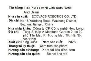 Robot hút bụi lau nhà Ecovacs T90 Pro Omni with Auto Refill And Drain