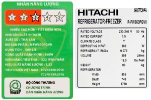 Tu Lanh Hitachi Inverter 509 Lit R Fw650pgv8 Gbk