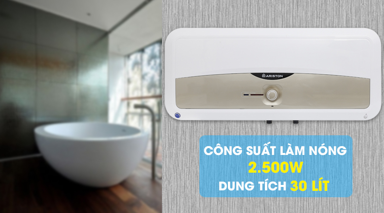 Công suất và dung tích chứa - Bình nóng lạnh Ariston SL 30 ST 2.5 FE - MT 30 lít