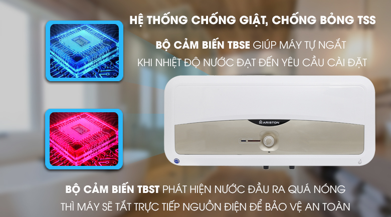 Hệ thống an toàn chống giật, chống bỏng TSS - Bình nóng lạnh Ariston SL 30 ST 2.5 FE - MT 30 lít