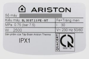 Binh Nong Lanh Ariston Sl 30 St 2.5 FE