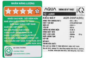 Tu Lanh Aqua 90 Lit Aqr D99fabs