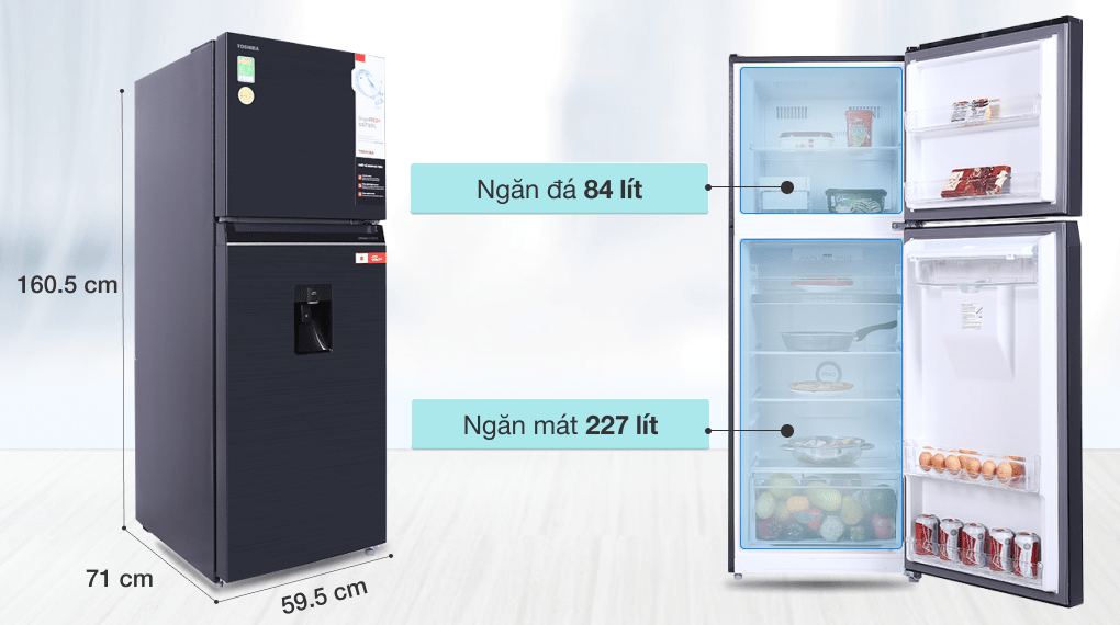 Tủ lạnh Toshiba Inverter 311 lít GR-RT395WE-PMV(06)-MG Tủ lạnh Toshiba Inverter 311 lít GR-RT395WE-PMV(06)-MG
