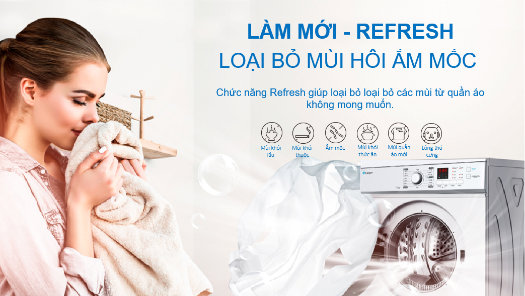 Máy sấy thông hơi Casper 7.2 Kg TD-72VWD