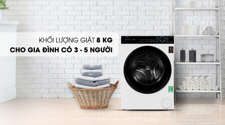 Máy giặt Aqua Inverter 8 KG AQD-A800F W Máy giặt Aqua Inverter 8 KG AQD-A800F W