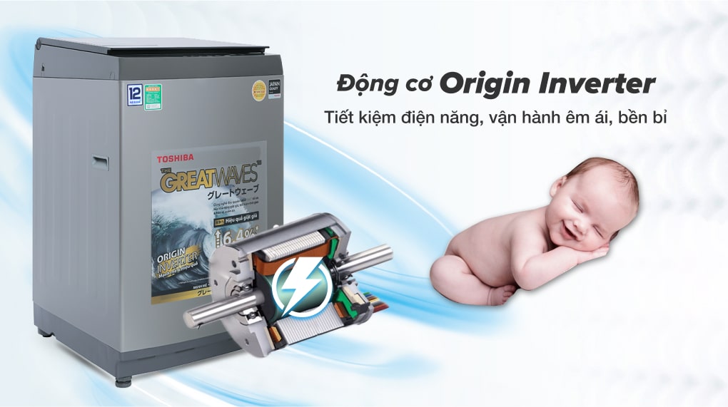 Máy giặt Toshiba Inverter 12 kg AW-DUK1300KV(SG)