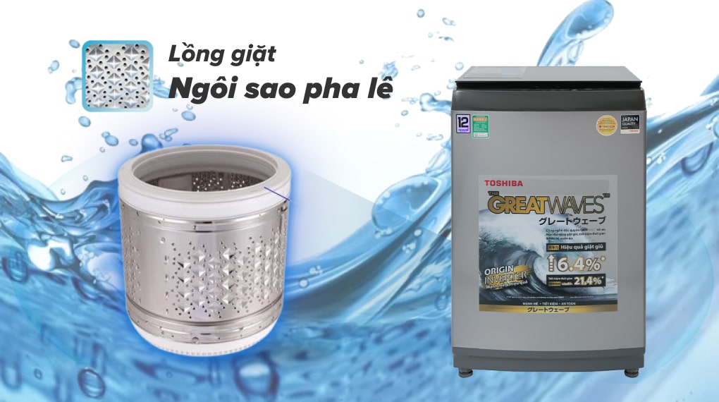 Máy giặt Toshiba Inverter 12 kg AW-DUK1300KV(SG)