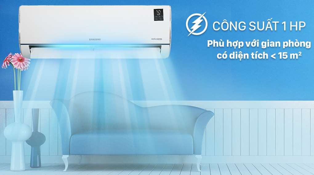 Máy lạnh Samsung Inverter 1 HP AR09TYHQASINSV